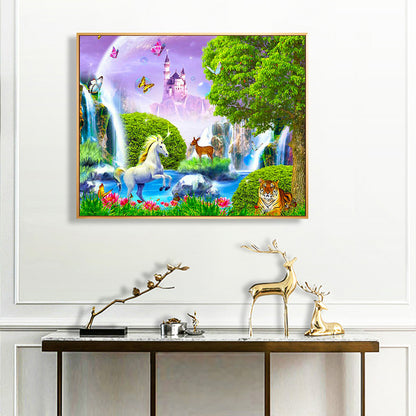 Fantasy Unicorn - Full Round Drill Diamond Painting 50*40CM