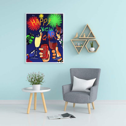 Celebrate New Year - Full Round Drill Diamond Painting 30*40CM