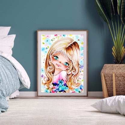 Cartoon Little Girl - Full Round Drill Diamond Painting 30*40CM