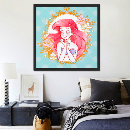 Mermaid Ariel - Full Round Drill Diamond Painting 40*40CM