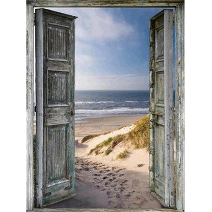 Front Beach 40*50CM(Canvas) Full Round Drill Diamond Painting