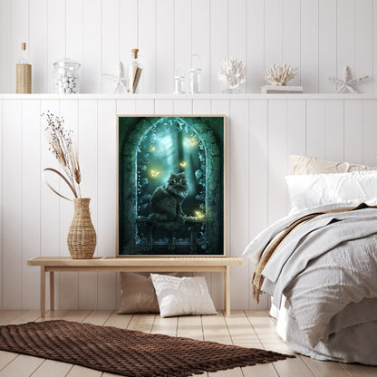 Ghost Cat - Full Square Drill Diamond Painting 40*50CM