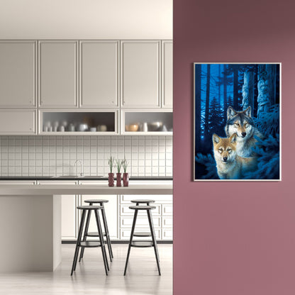 Wolf 30*40CM(Canvas) Full Round Drill Diamond Painting
