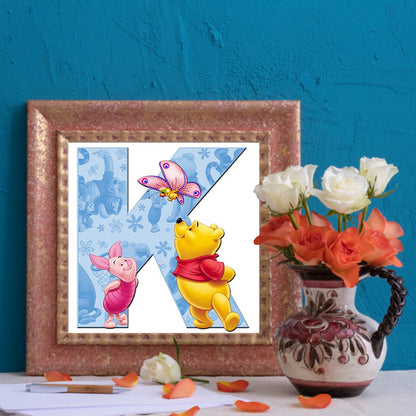 Winnie The Pooh Letter K - Full Square Drill Diamond Painting 30*30CM