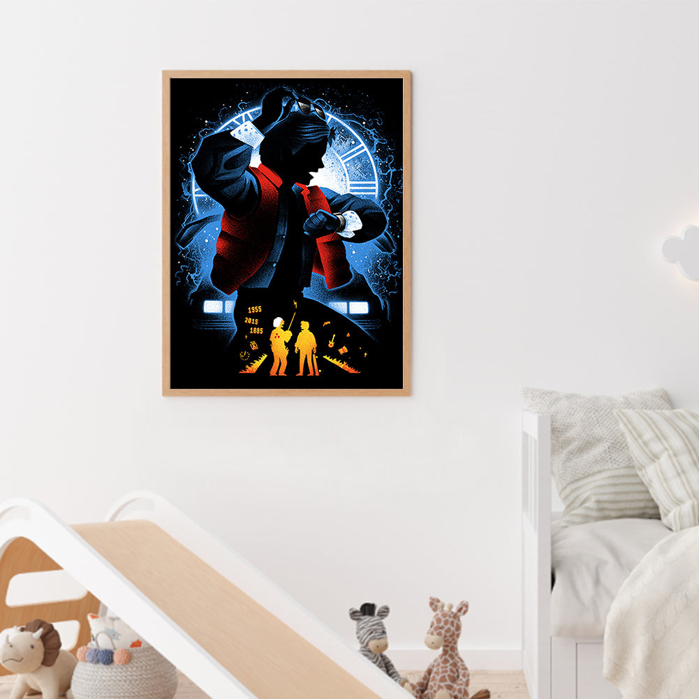 Back To The Future - Marty Mcfly Silhouette - Full Square Drill Diamond Painting 30*40CM