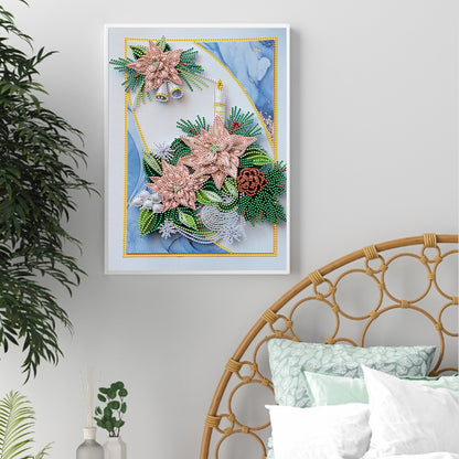 Flower Candle Quilling Paper Painting - Special Shaped Drill Diamond Painting 30*40CM
