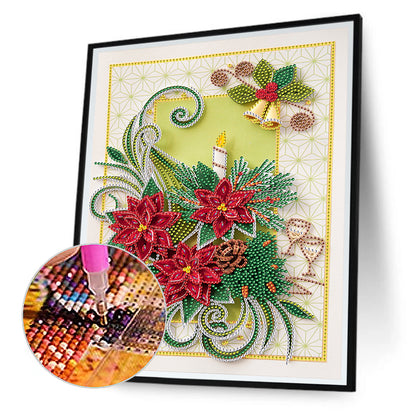 Flower Candle Quilling Paper Painting - Special Shaped Drill Diamond Painting 30*40CM