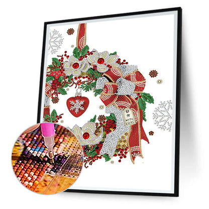 Christmas Atmosphere 30*40CM(Canvas) Special Shaped Drill Diamond Painting