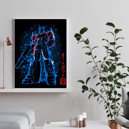 Optimus Prime Silhouette - Full Round Drill Diamond Painting 30*40CM