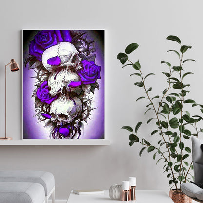 Skull - Full Round Drill Diamond Painting 40*50CM