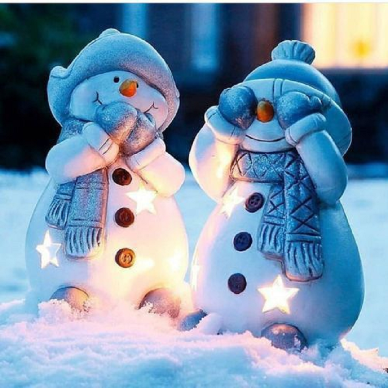 Snowman - Full Round Drill Diamond Painting 30*30CM
