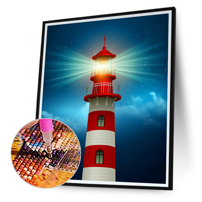 Lighthouse - Full Round Drill Diamond Painting 40*50CM
