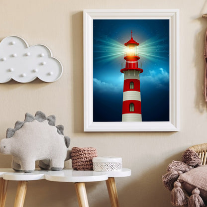 Lighthouse - Full Round Drill Diamond Painting 40*50CM