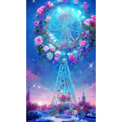 Flower Ferris Wheel 40*70CM(Canvas) Full Round Drill Diamond Painting