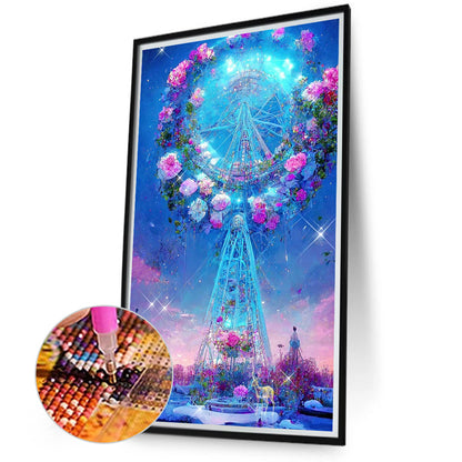 Flower Ferris Wheel 40*70CM(Canvas) Full Round Drill Diamond Painting