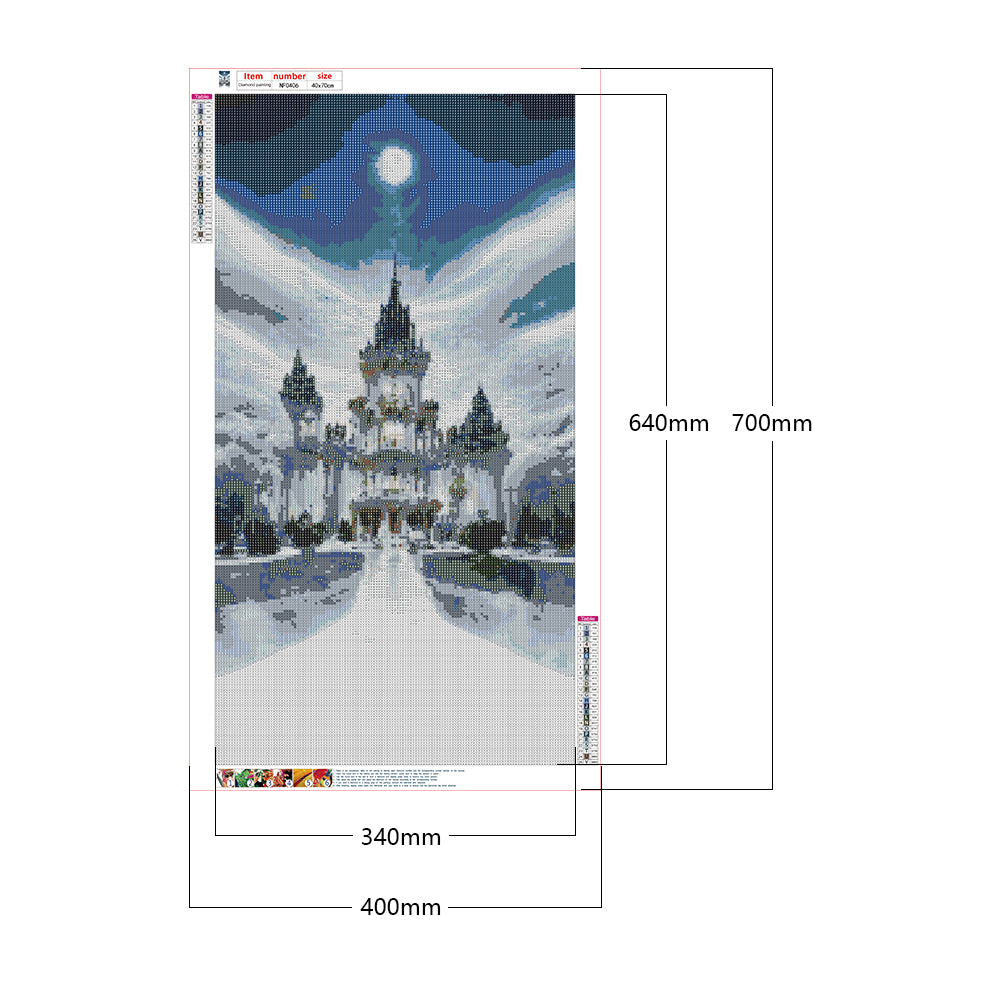 Fantasy White Palace 40*70CM(Canvas) Full Square Drill Diamond Painting