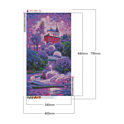 Purple Lavender Manor - Full Square Drill Diamond Painting 40*70CM