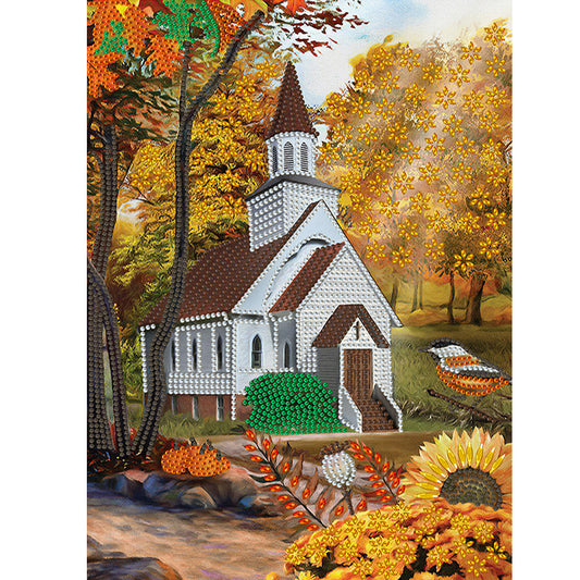 Church 30*40CM(Canvas) Special Shaped Drill Diamond Painting