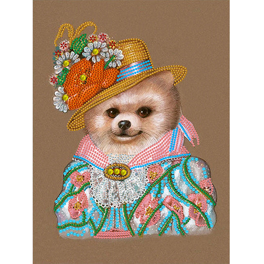 Elegant Noble Dog 30*40CM(Canvas) Special Shaped Drill Diamond Painting