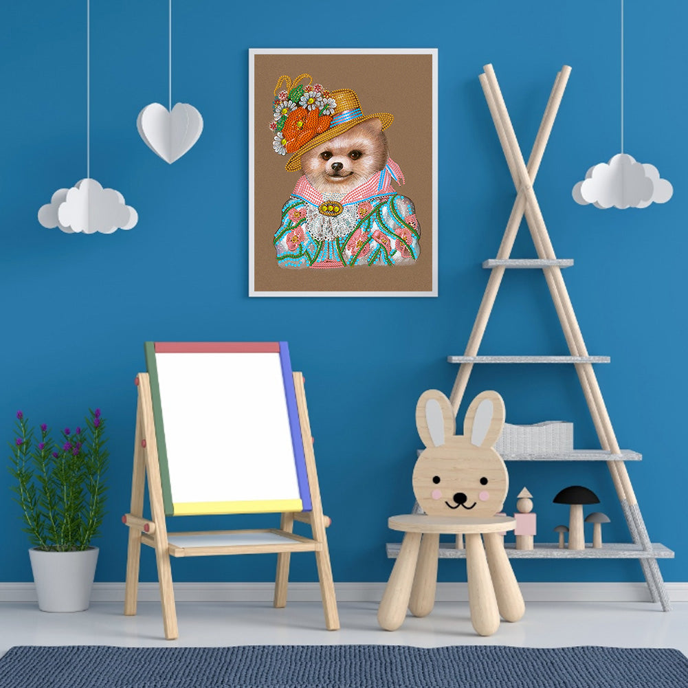 Elegant Noble Dog - Special Shaped Drill Diamond Painting 30*40CM