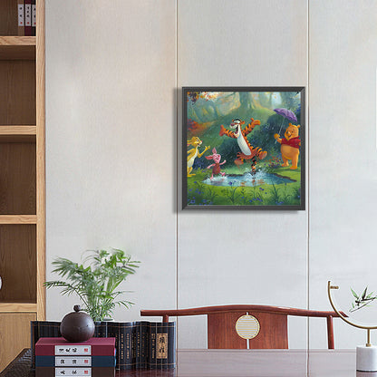 Winnie The Pooh And Tigger 40*40CM(Canvas) Full Round Drill Diamond Painting