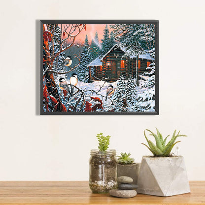 Country House 50*40CM(Canvas) Full Round Drill Diamond Painting