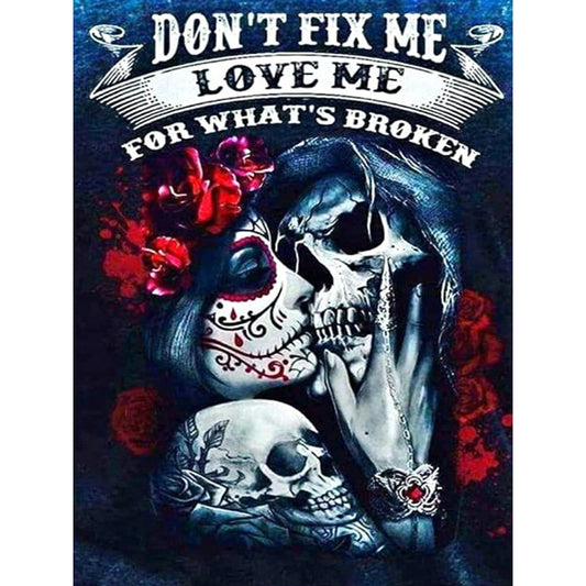 Skeleton Couple 30*40CM(Canvas) Full Square Drill Diamond Painting