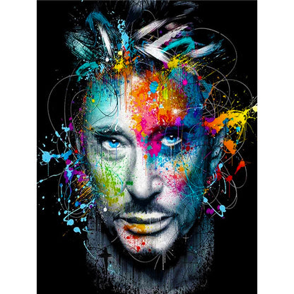 Rock Singer Johnny - Full Round Drill Diamond Painting 30*40CM