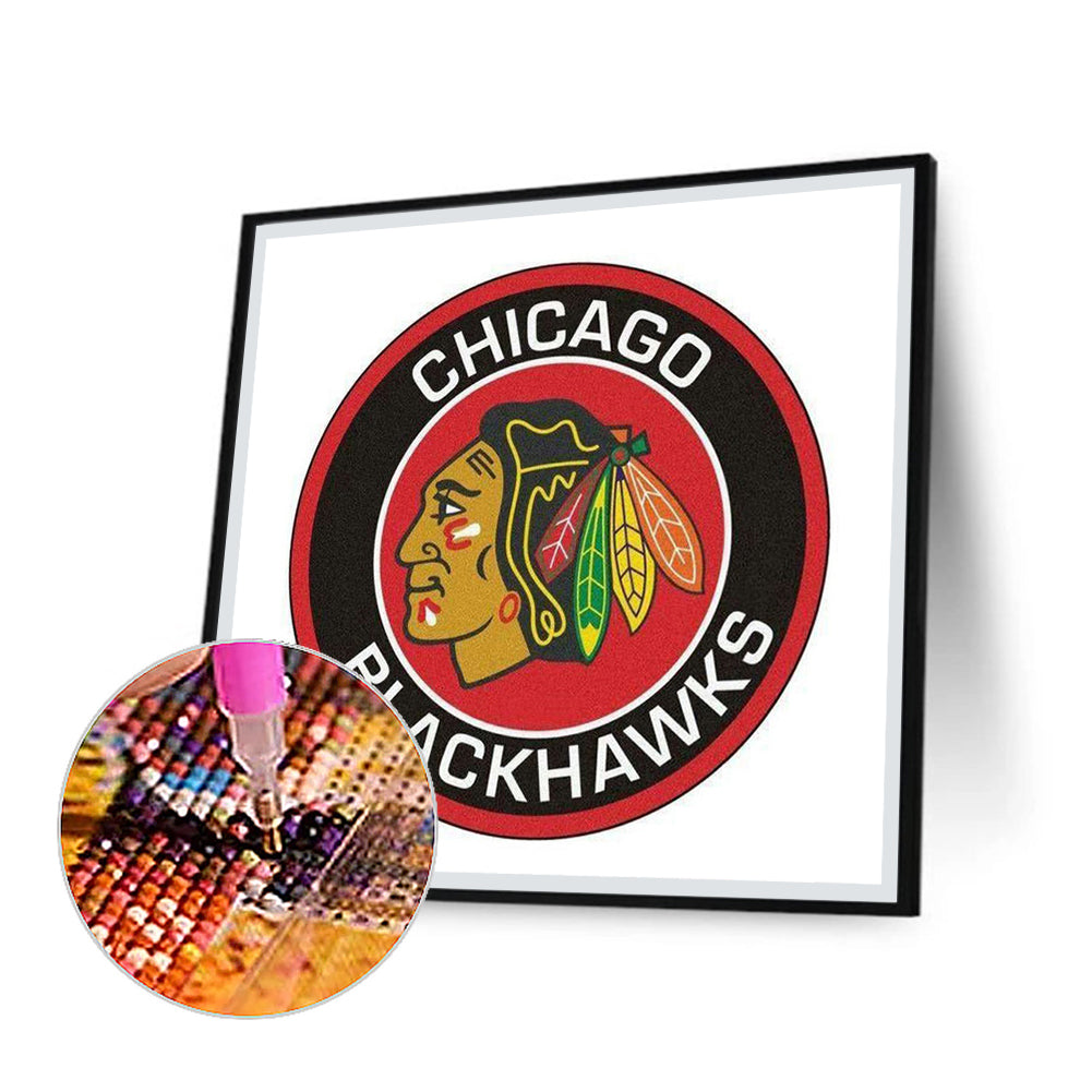 Chicago Blackhawks - Full Round Drill Diamond Painting 50*50CM
