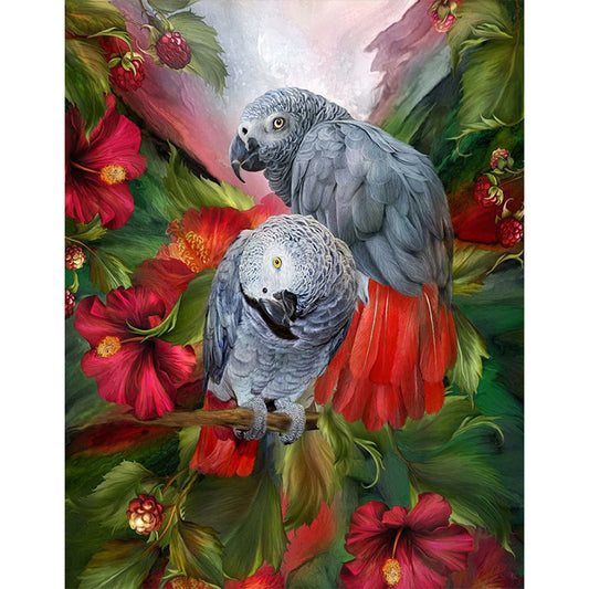 Parrot - Full Round Drill Diamond Painting 40*50CM