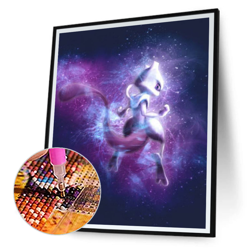 Pok¨¦mon Silhouette - Full Round Drill Diamond Painting 40*50CM