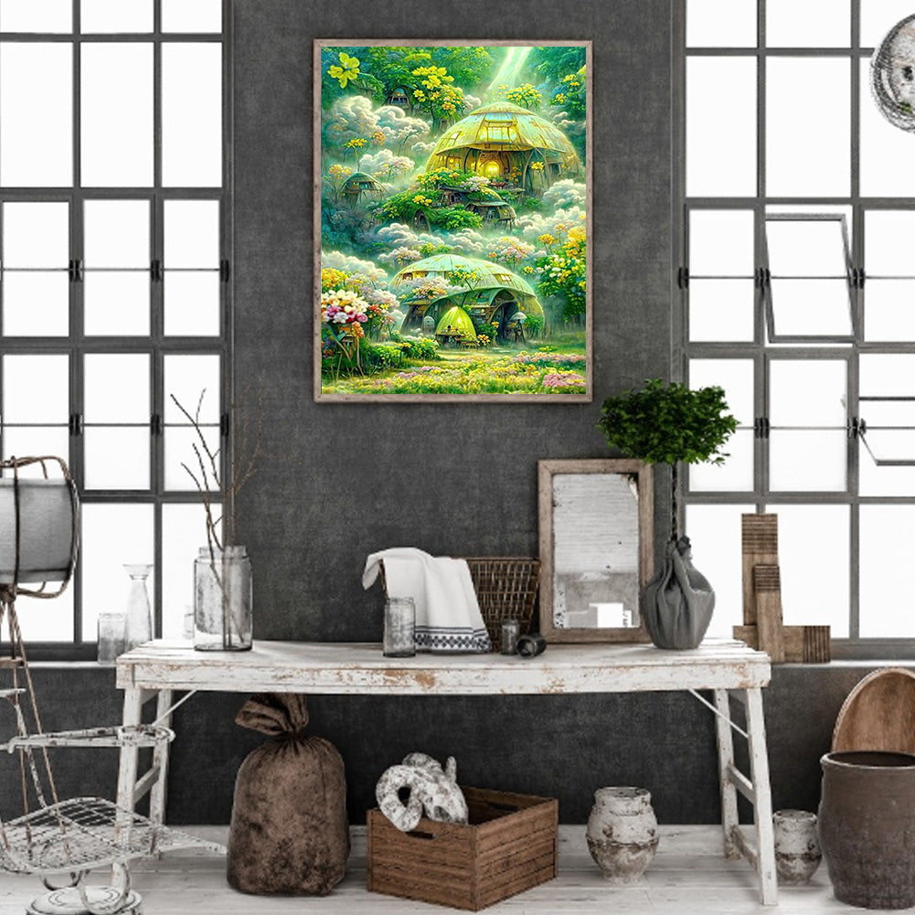 Fantasy Castle - Full Round Drill Diamond Painting 30*40CM