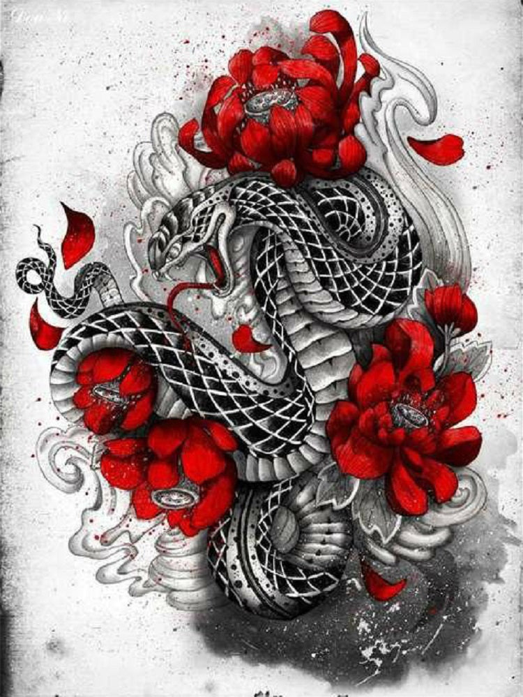 Snake - Full Round Drill Diamond Painting 30*40CM