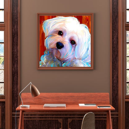 Bichon Puppy - Full Square Drill Diamond Painting 30*30CM