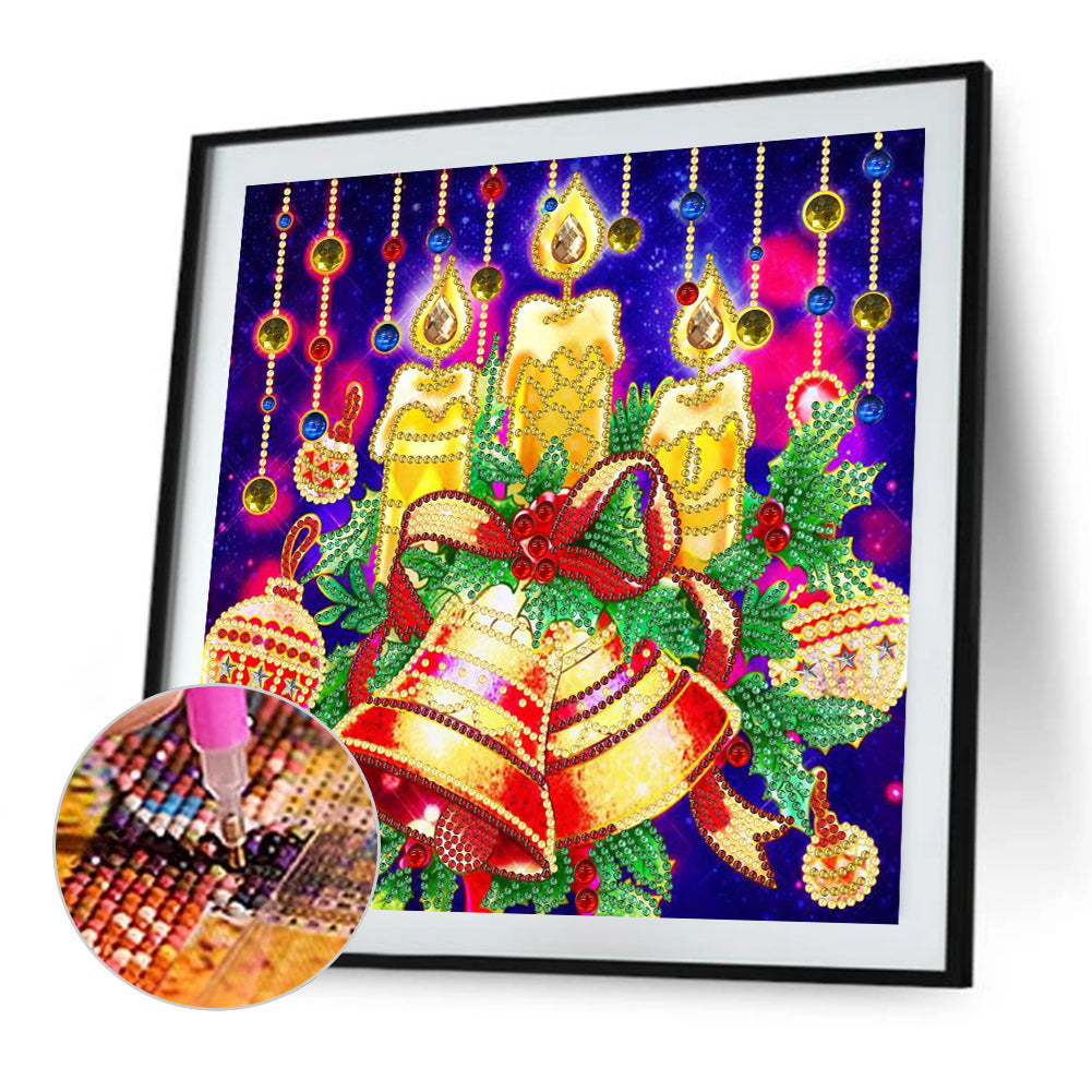 Christmas Bell Candle - Special Shaped Drill Diamond Painting 30*30CM