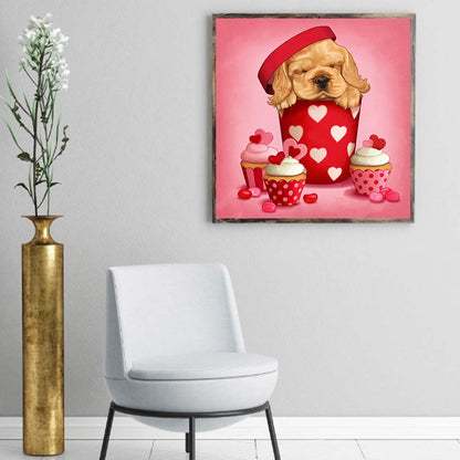 Valentine Hound - Full Round Drill Diamond Painting 30*30CM