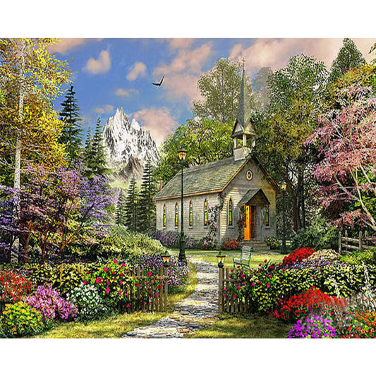 Village Houses - Full Round Drill Diamond Painting 50*40CM