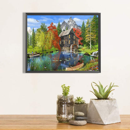 Village Houses - Full Round Drill Diamond Painting 50*40CM