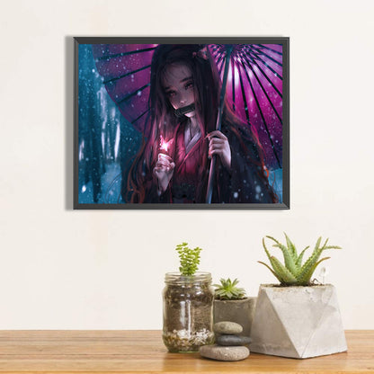 Anime Nezuko - Full Round Drill Diamond Painting 50*40CM