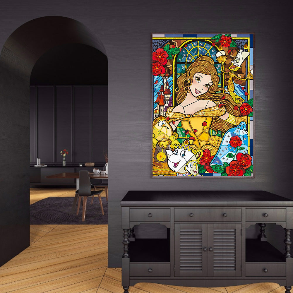Princess Belle - Special Shaped Drill Diamond Painting 30*40CM