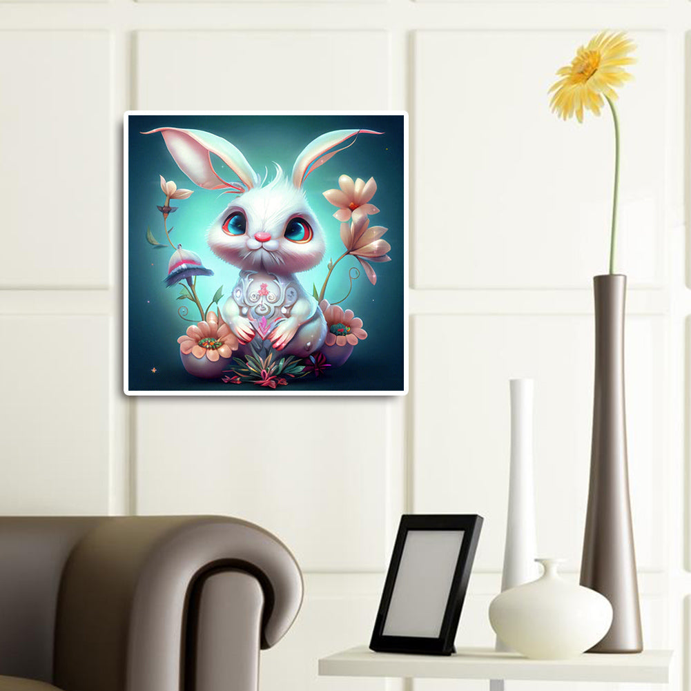 Little Flower Bunny - Full Round Drill Diamond Painting 50*50CM