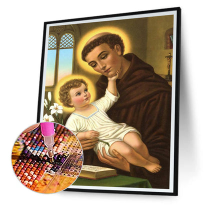 Saint Anthony Of Padua - Full Round Drill Diamond Painting 40*50CM