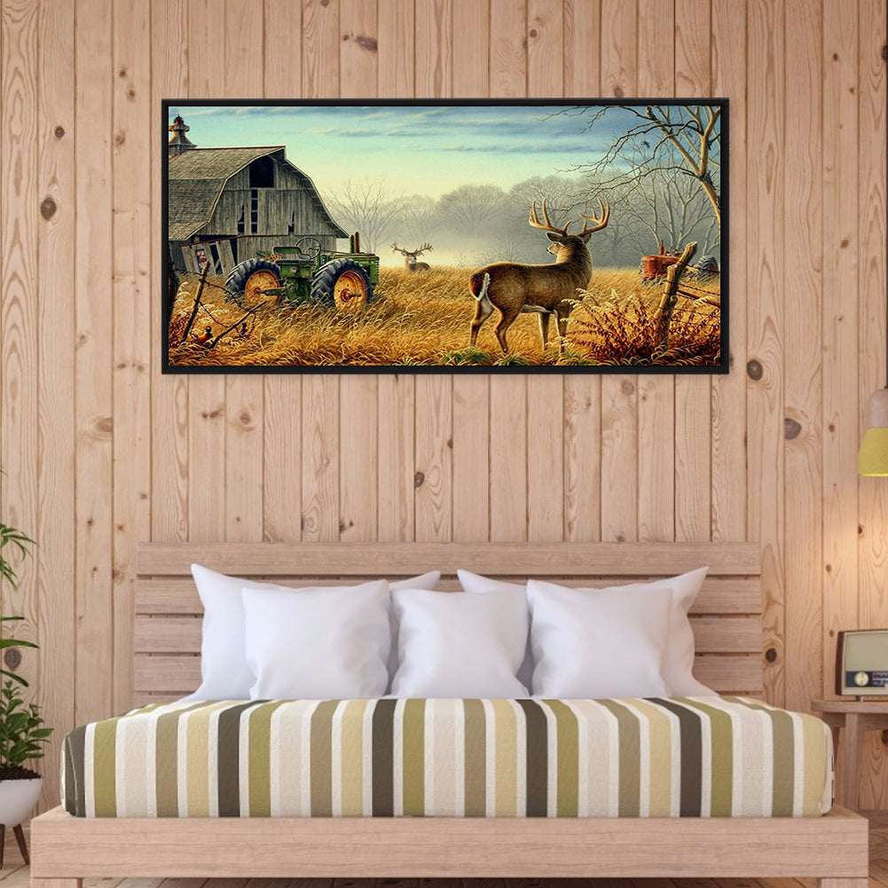 Antelope Farm - Full Square Drill Diamond Painting 80*40CM