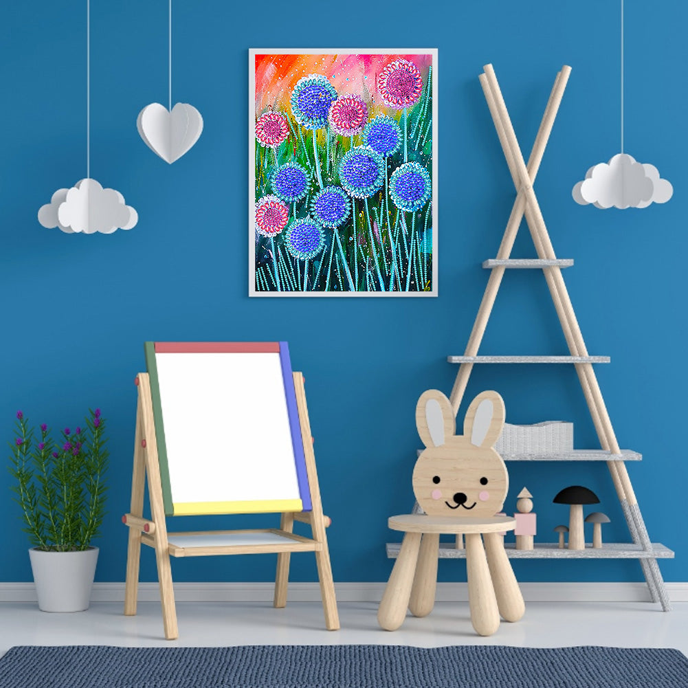 Dandelion - Special Shaped Drill Diamond Painting 30*40CM
