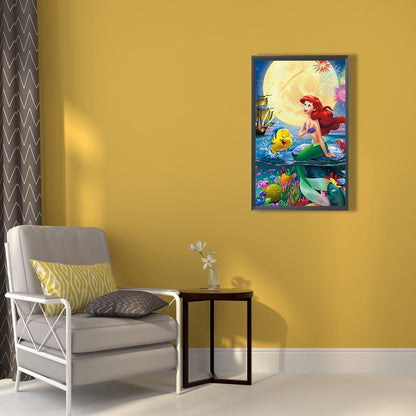 Mermaid Ariel - Full Round Drill Diamond Painting 40*60CM