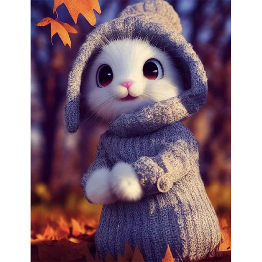 Cute Bunny - Full Round Drill Diamond Painting 30*40CM