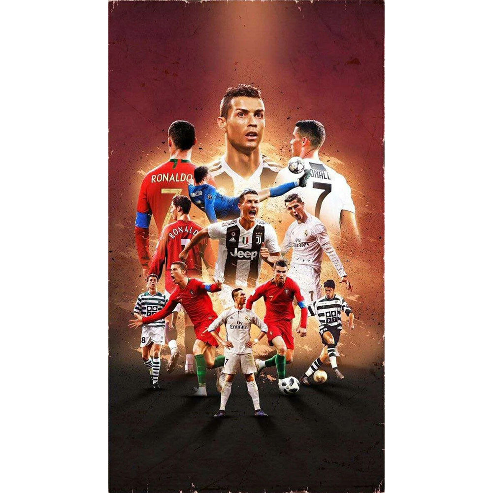 Portuguese Football Star Ronaldo - Full Round Drill Diamond Painting 30*50CM