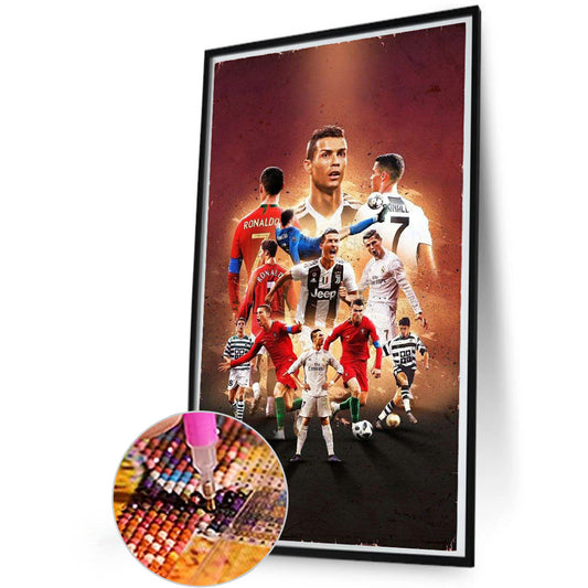 Portuguese Football Star Ronaldo - Full Round Drill Diamond Painting 30*50CM