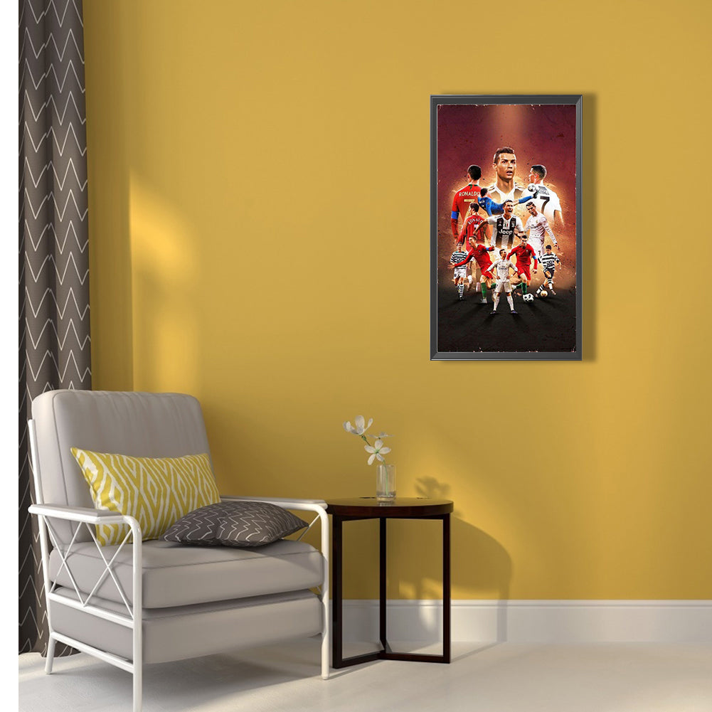 Portuguese Football Star Ronaldo - Full Round Drill Diamond Painting 30*50CM