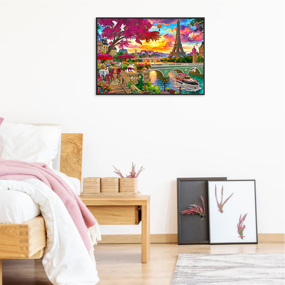 Eiffel Tower - Special Shaped Drill Diamond Painting 40*30CM